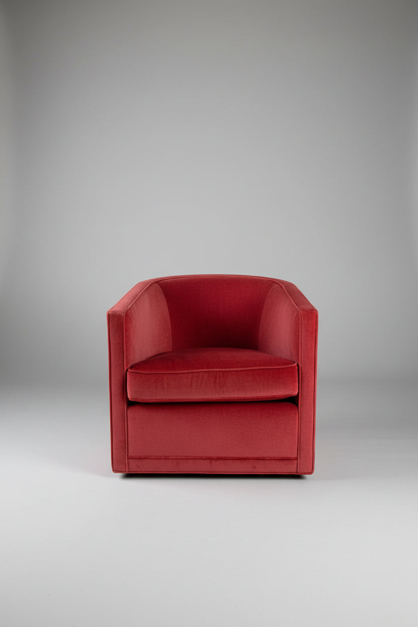 Vintage Velvet Swivel Chair