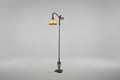 Art Deco Brass Bridge Floor Lamp