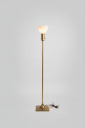 Vintage Torchiere floor Lamp Patina Brass Base