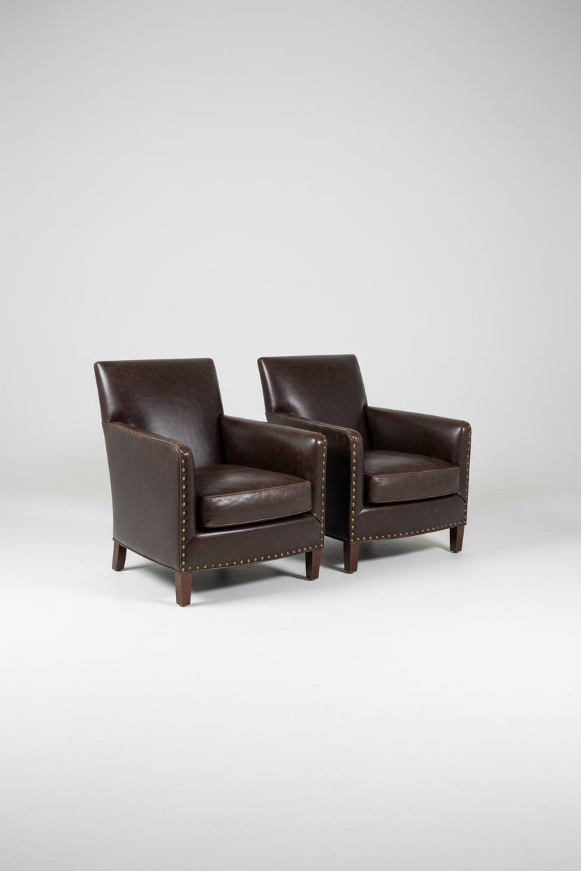 Vintage Leather Club Chair by Sunrise Home