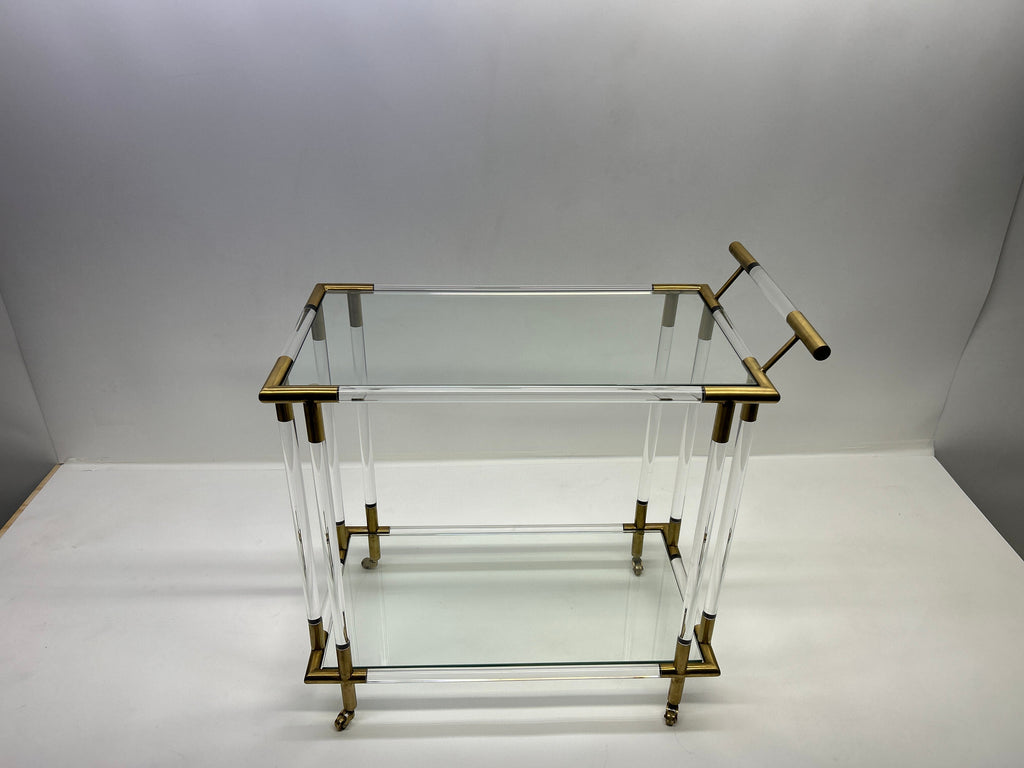 Anthropologie Oscarine Lucite Bar Cart