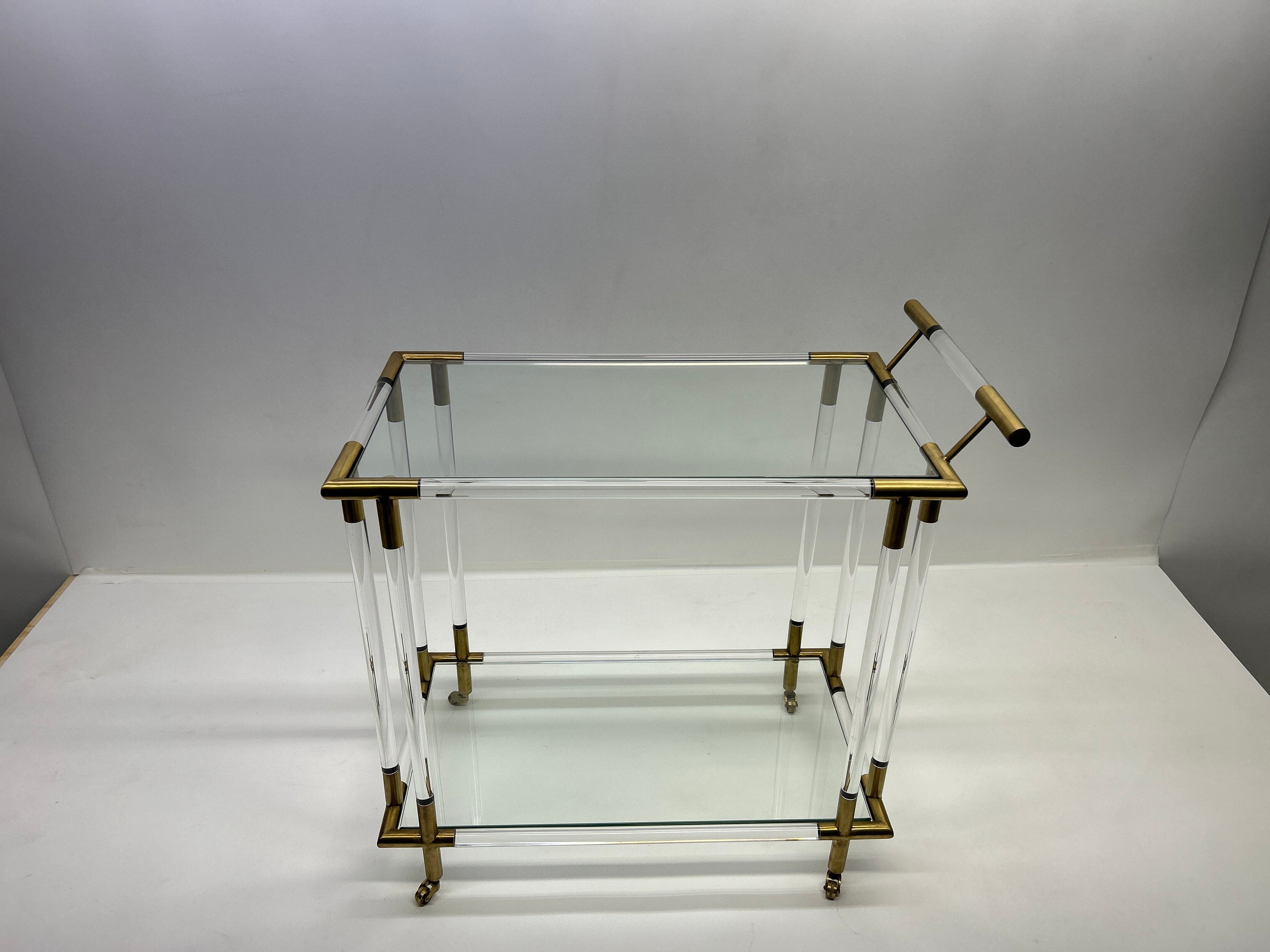 Anthropologie Oscarine Lucite Bar Cart