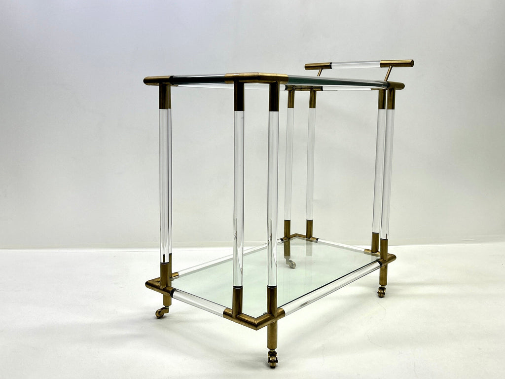 Anthropologie Oscarine Lucite Bar Cart
