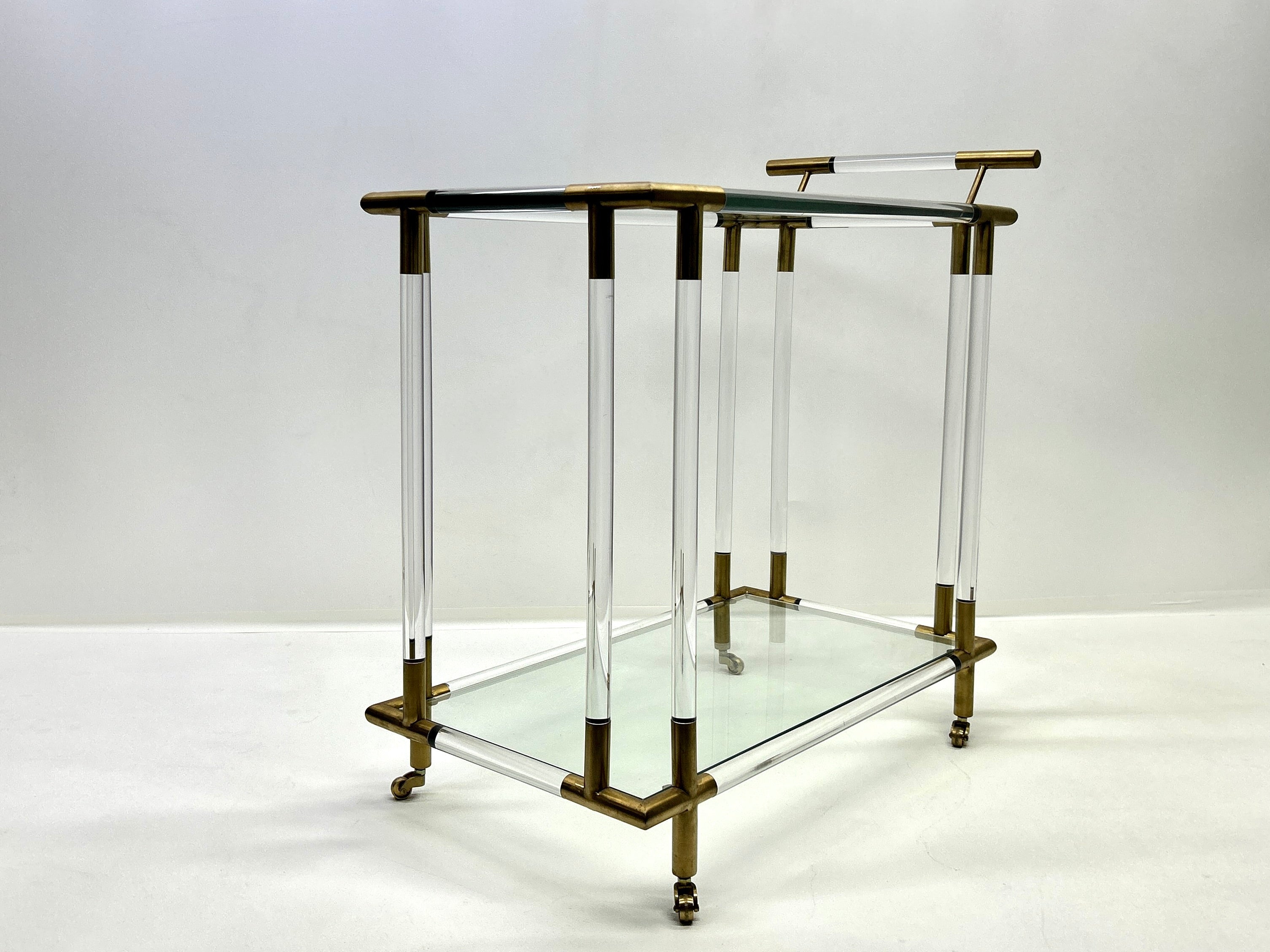 Anthropologie Oscarine Lucite Bar Cart