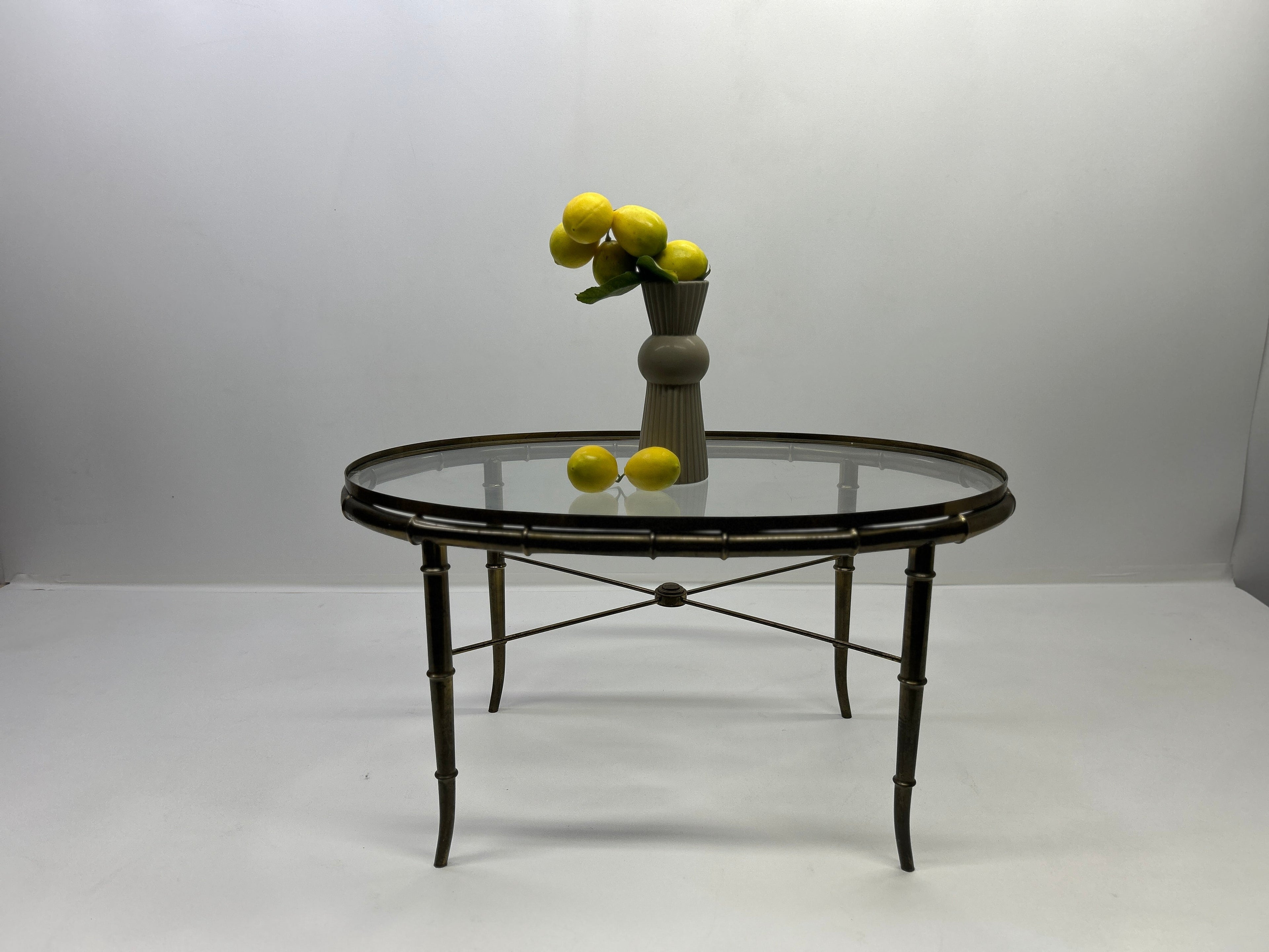 Mastercraft Brass Table 31ʺW × 19ʺD × 16ʺH