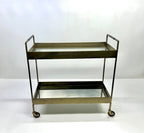 Crate & Barrel Brass Libations Cart