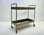 Crate & Barrel Brass Libations Cart