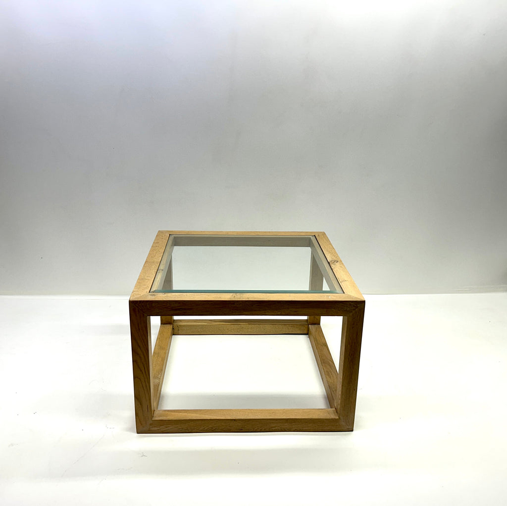 Custom Ash & Glass Side/Coffee Table