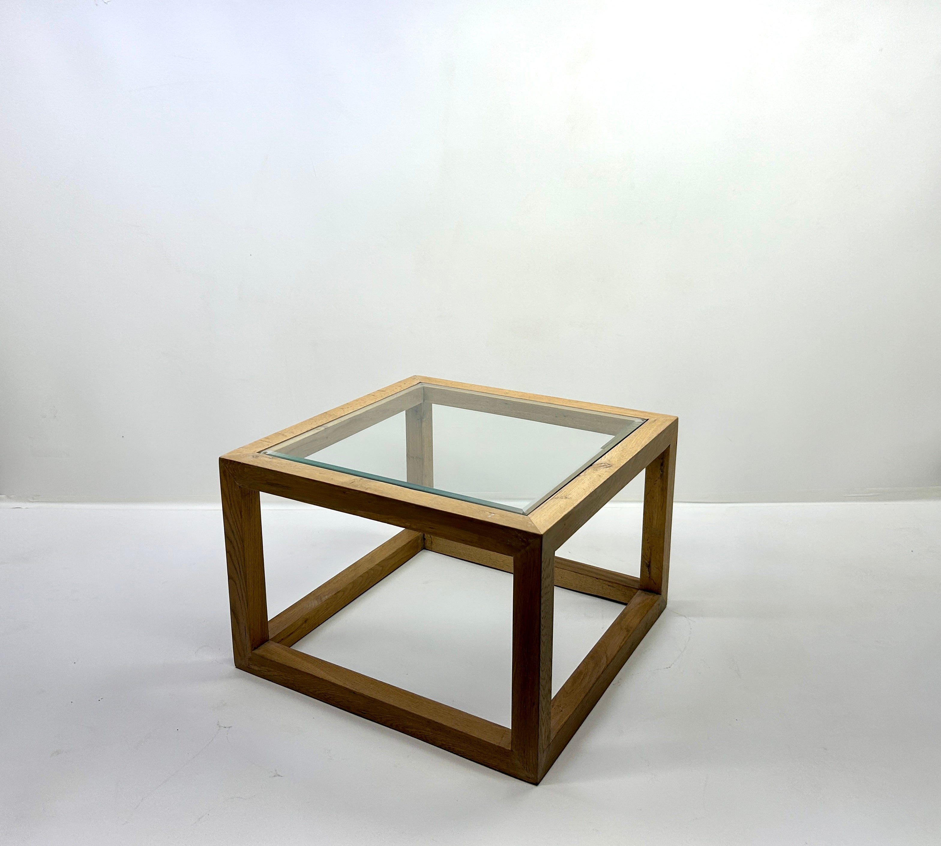Custom Ash & Glass Side/Coffee Table