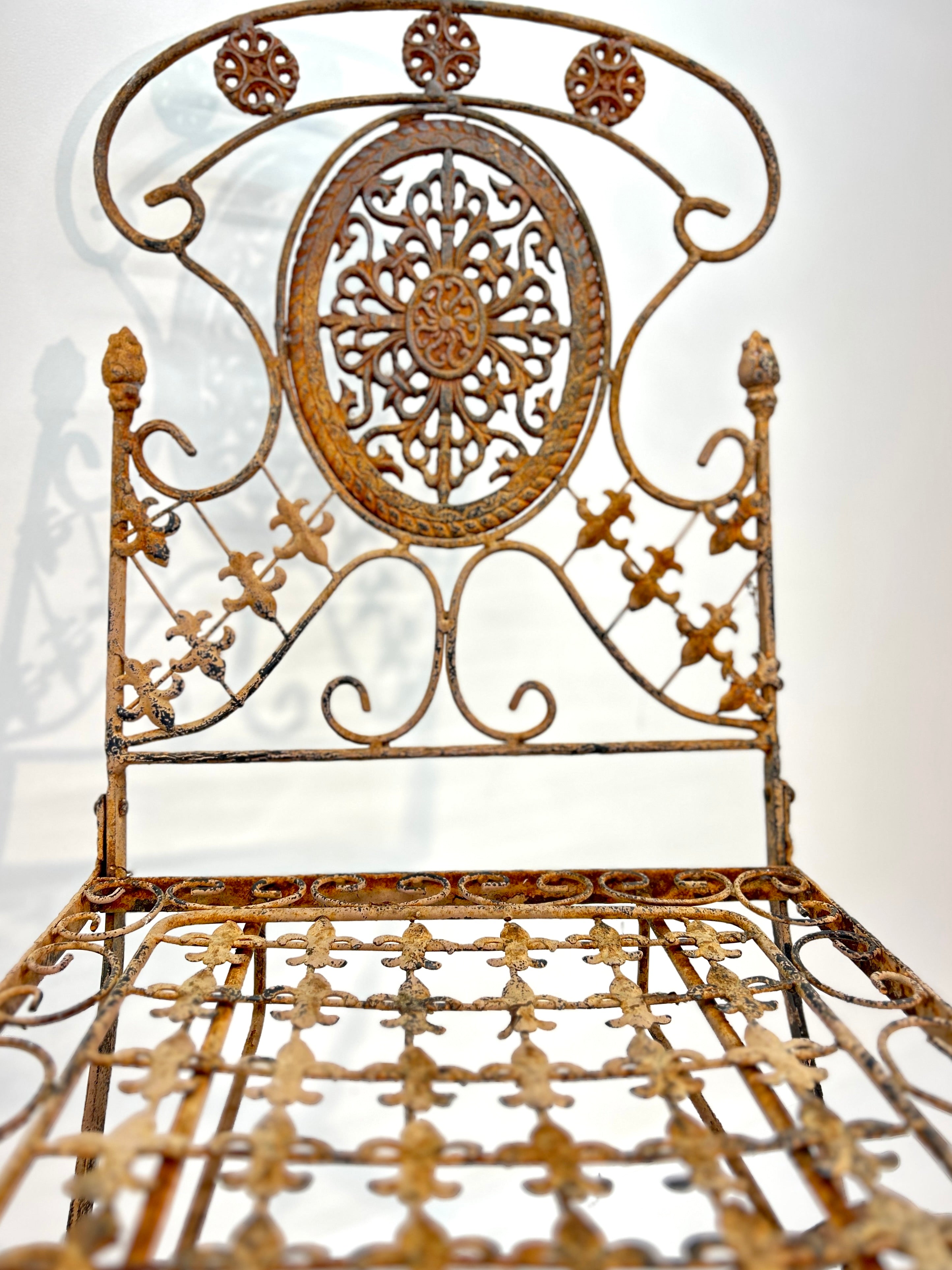 Pair of Wrought Iron/Metal Folding Chairs