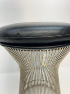 Warren Platner Stool for Knoll Black Leather