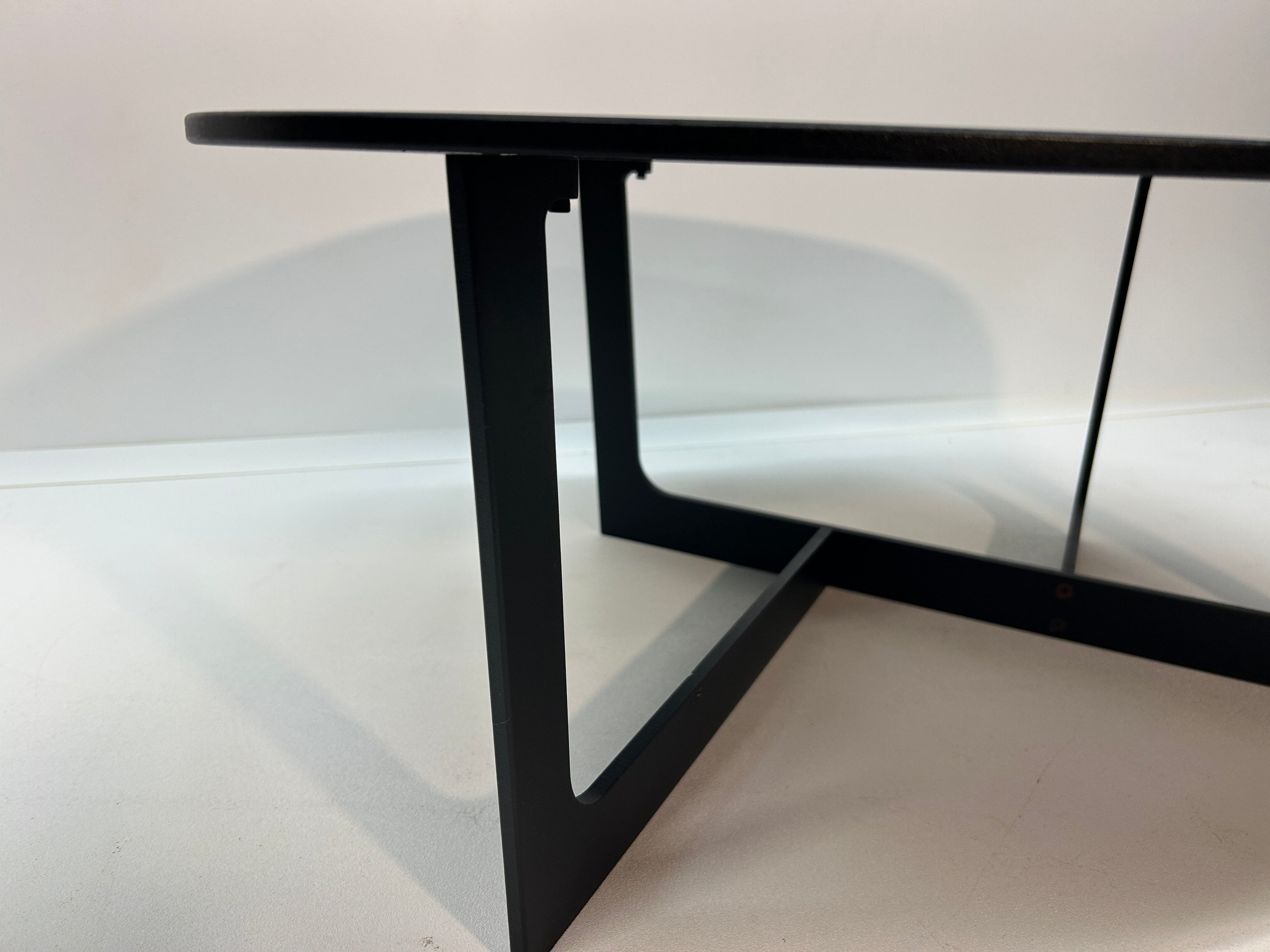 Erik Jørgensen Insula Coffee Table in Black Aluminum