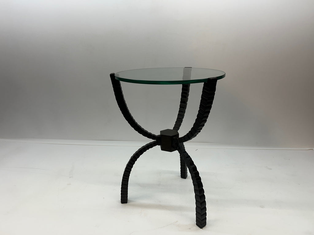 Global Views Living Room Teton Accent Table-Bronze 23.5 in × 18 in