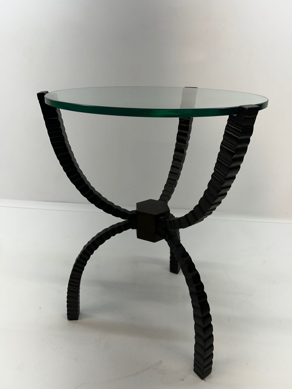 Global Views Living Room Teton Accent Table-Bronze 23.5 in × 18 in