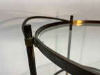 Mid Century 2 Tiered Brass Cart Made in Italy. 21D x 28H