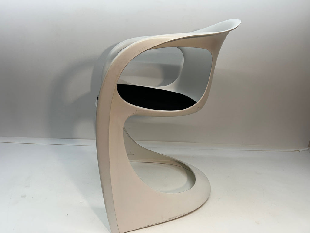 White Casalino armchairs by Casala with Black Seat Covers