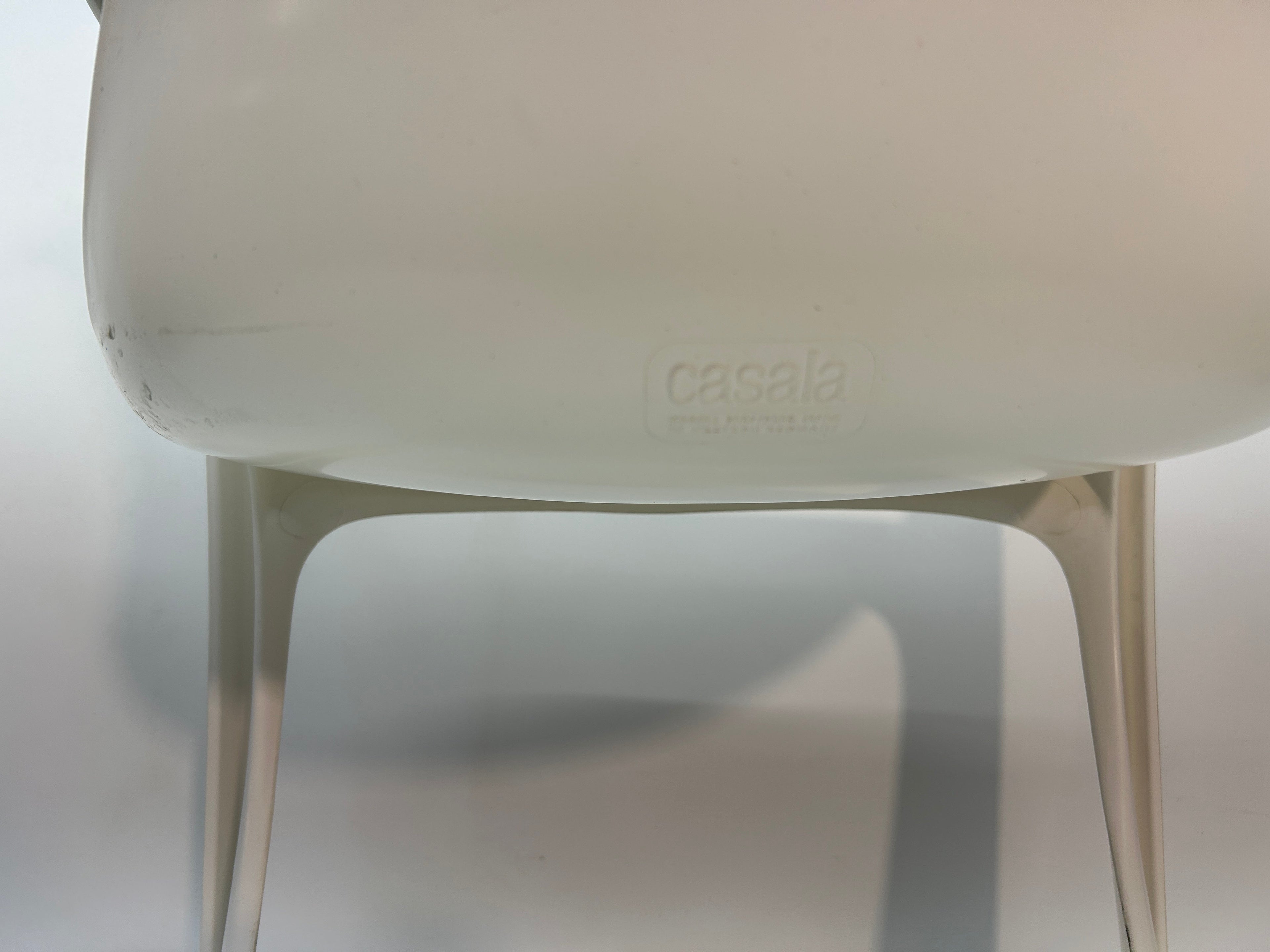 White Casalino armchairs by Casala with Black Seat Covers
