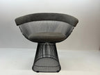 Set of 4 Rove Concepts Gray Chenille "Platner" Armchair with Gunmetal Black Base