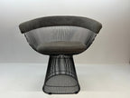 Set of 4 Rove Concepts Gray Chenille "Platner" Armchair with Gunmetal Black Base