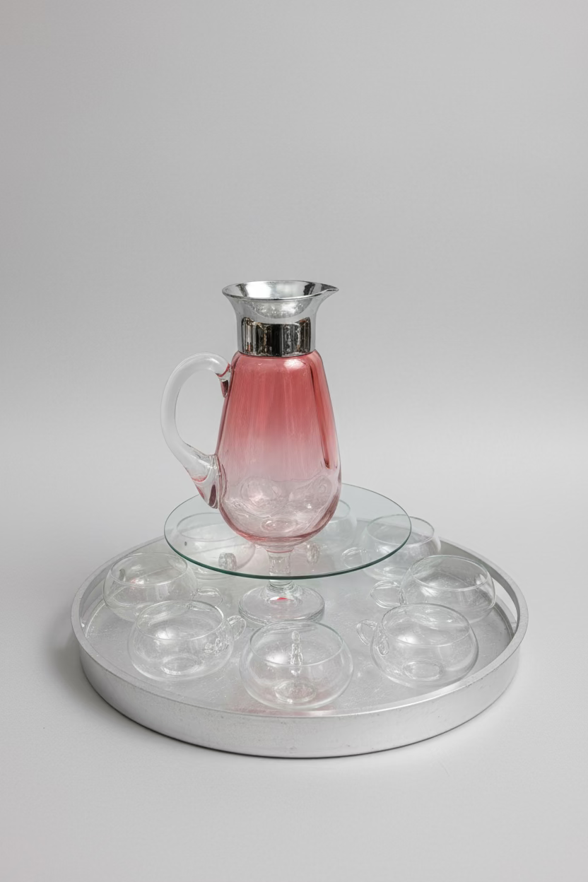 Silver Leaf Lacquered Tray