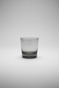 Set of 6 Gray Glass Low Ball Glasses