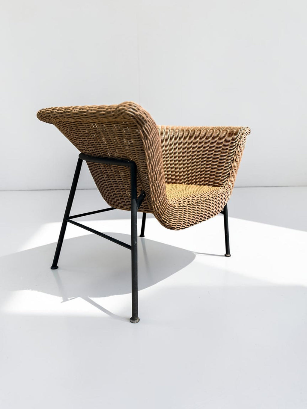 Set of Cb2 Outdoor Lounge Chairs with Ottoman