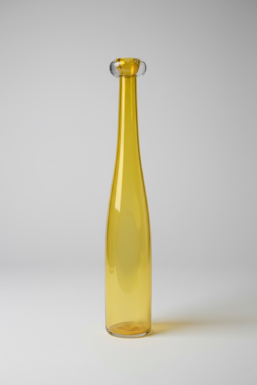 Vanatta Art Glass Bottle Hand Blown and Signed