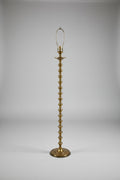 Brass Floor Lamp with Brass Stacked Orbs