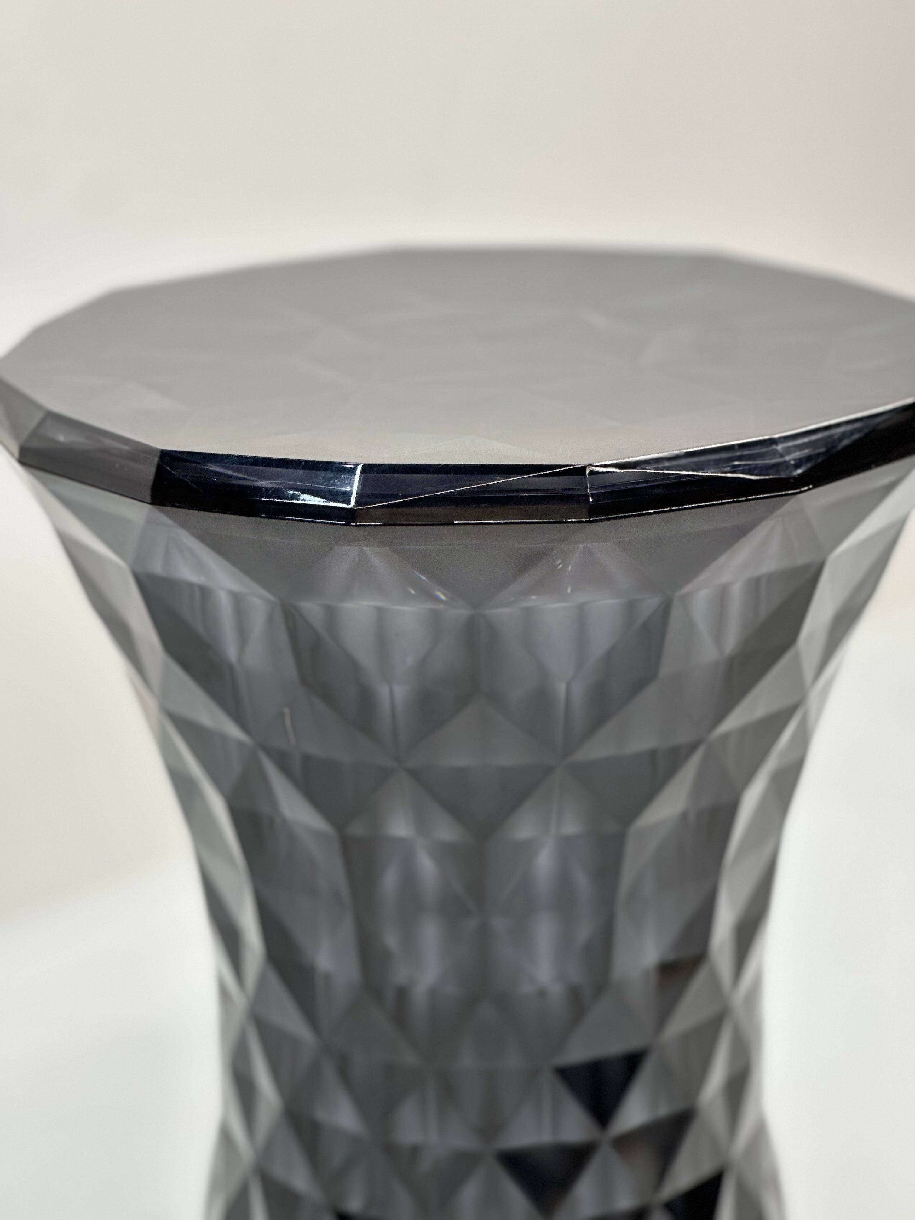Kartell Stone Stool in Transparent Smoke