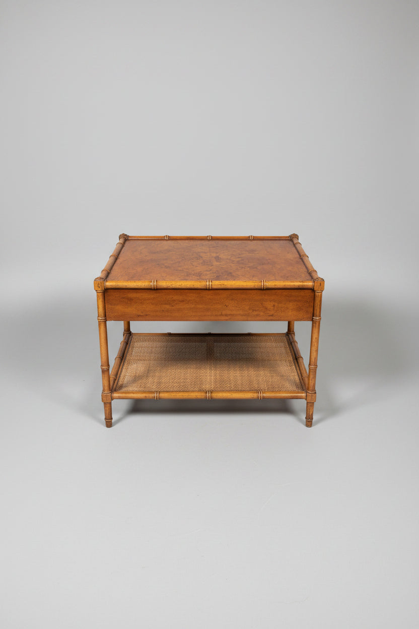 Antique Heritige Burl Wood Table
