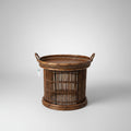 Pallecek Side Table with removable Tray. 26ʺD × 25ʺH