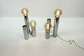 1960s Modernist Chrome Column Table Lamp 3 Bulb