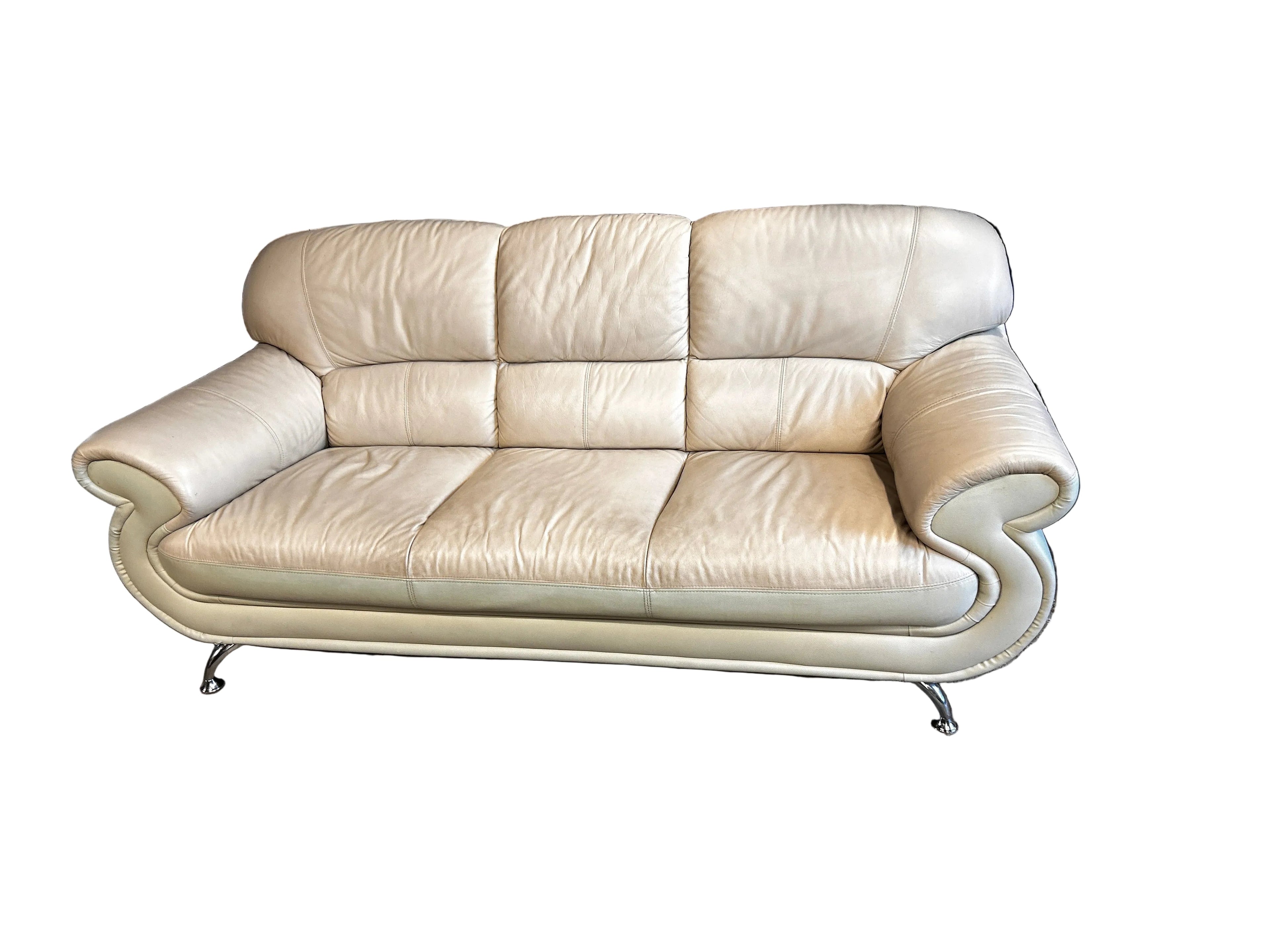 Retro Sofa Vegan Leather Sofa 78x34x36