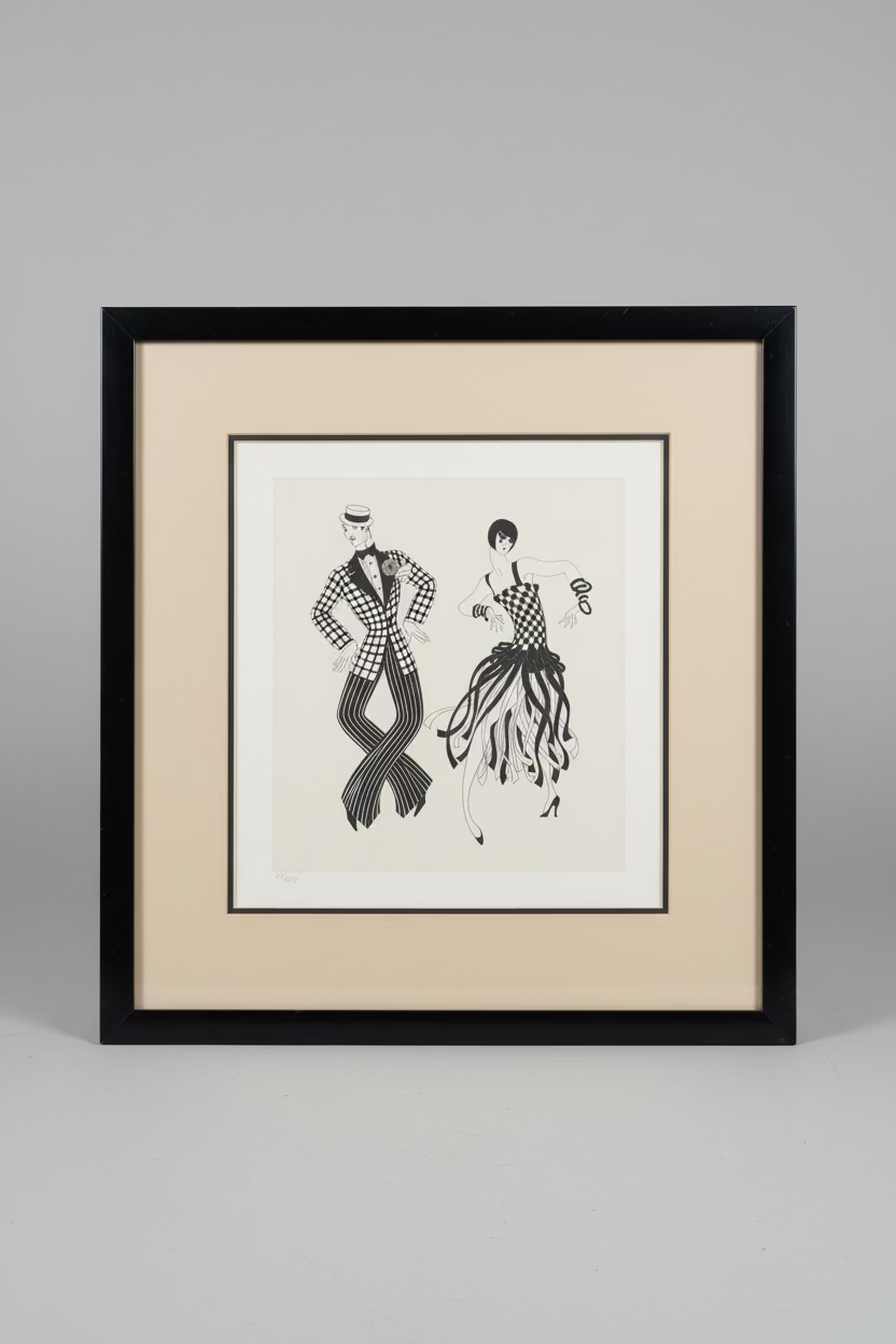Charleston Couple by Erte 19.5 x 20.5