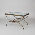 Uttermost Glass and Brass Coffee Table