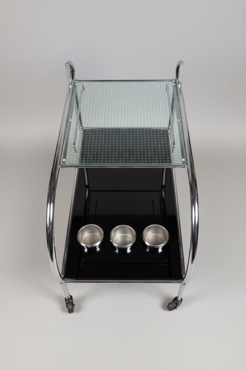 Bauhaus Italian Bar Cart c. 1970