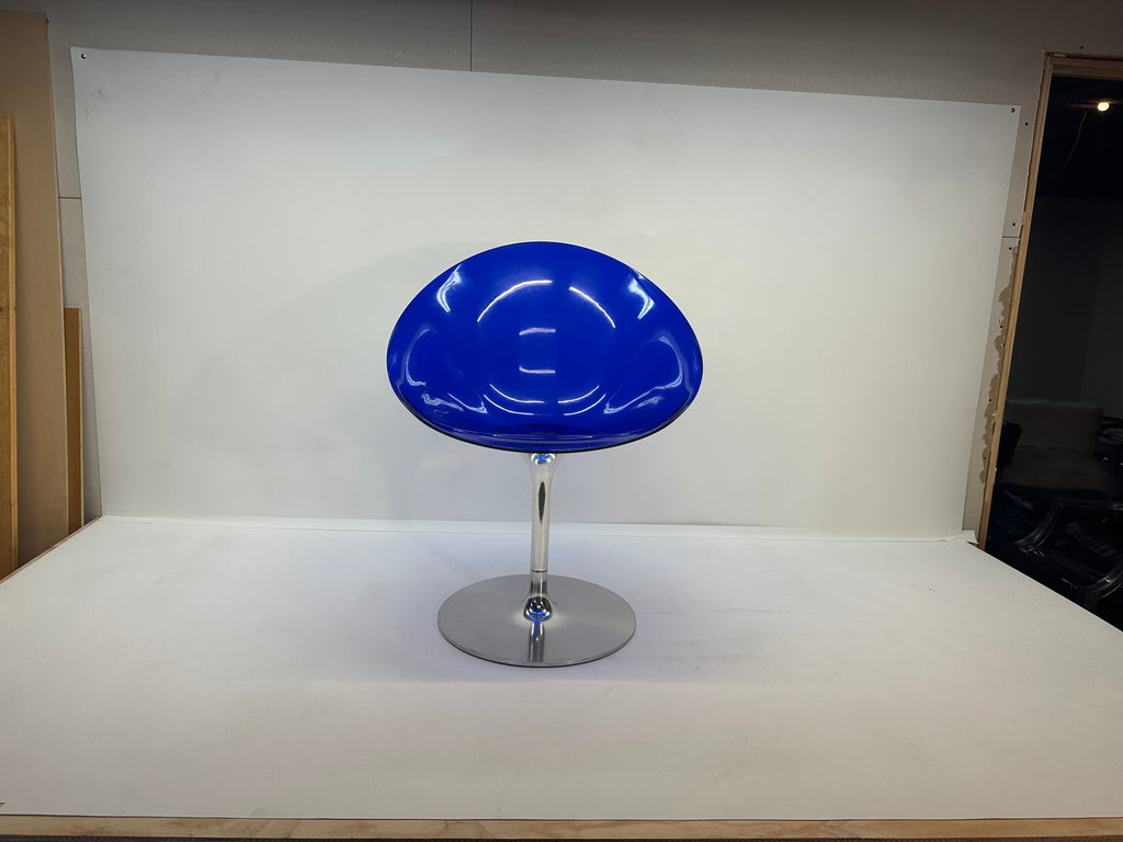 Eros Swivel Blue Chair by Philippe Starck for Kartell, 1990s