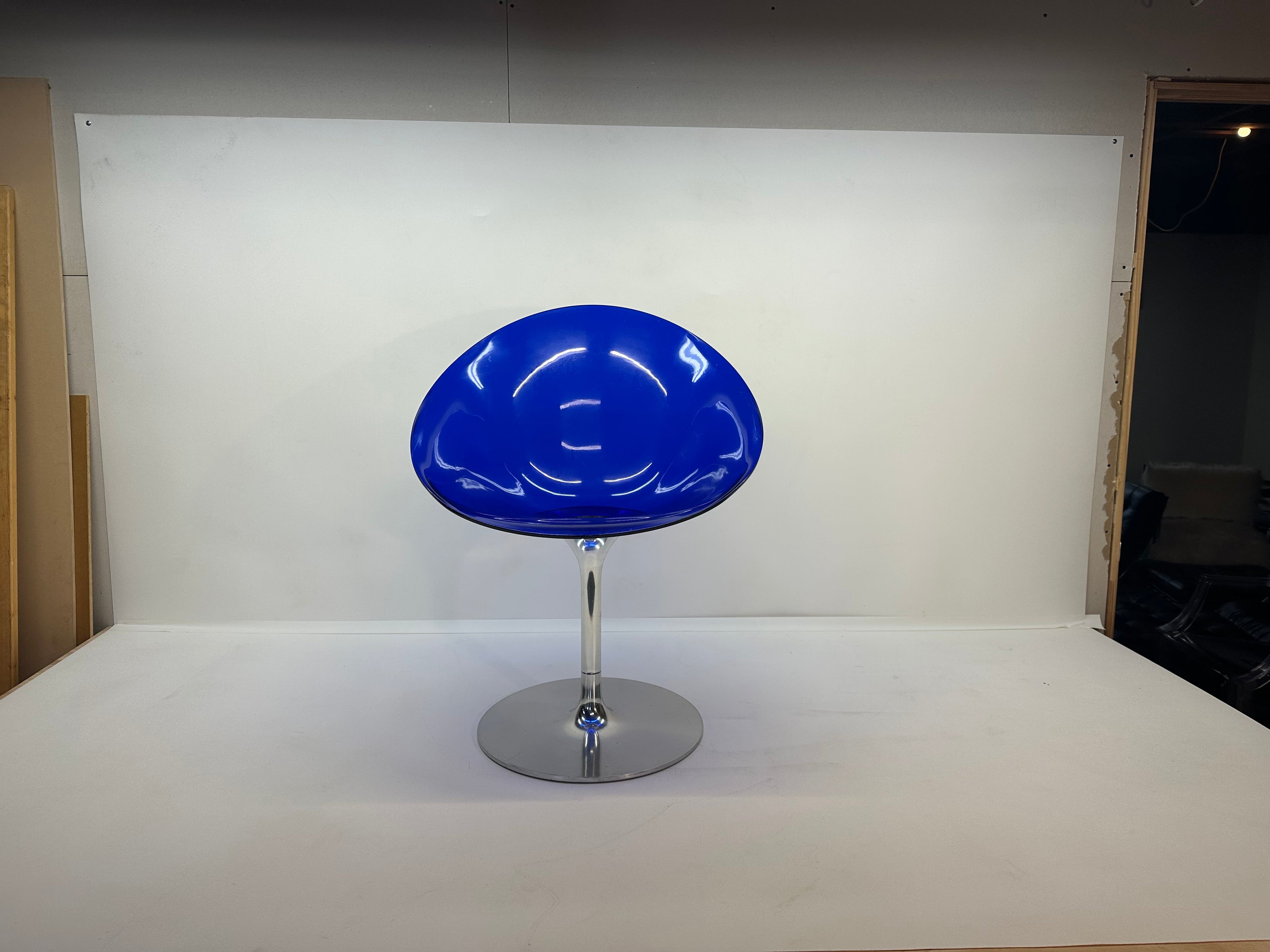 Eros Swivel Blue Chair by Philippe Starck for Kartell, 1990s