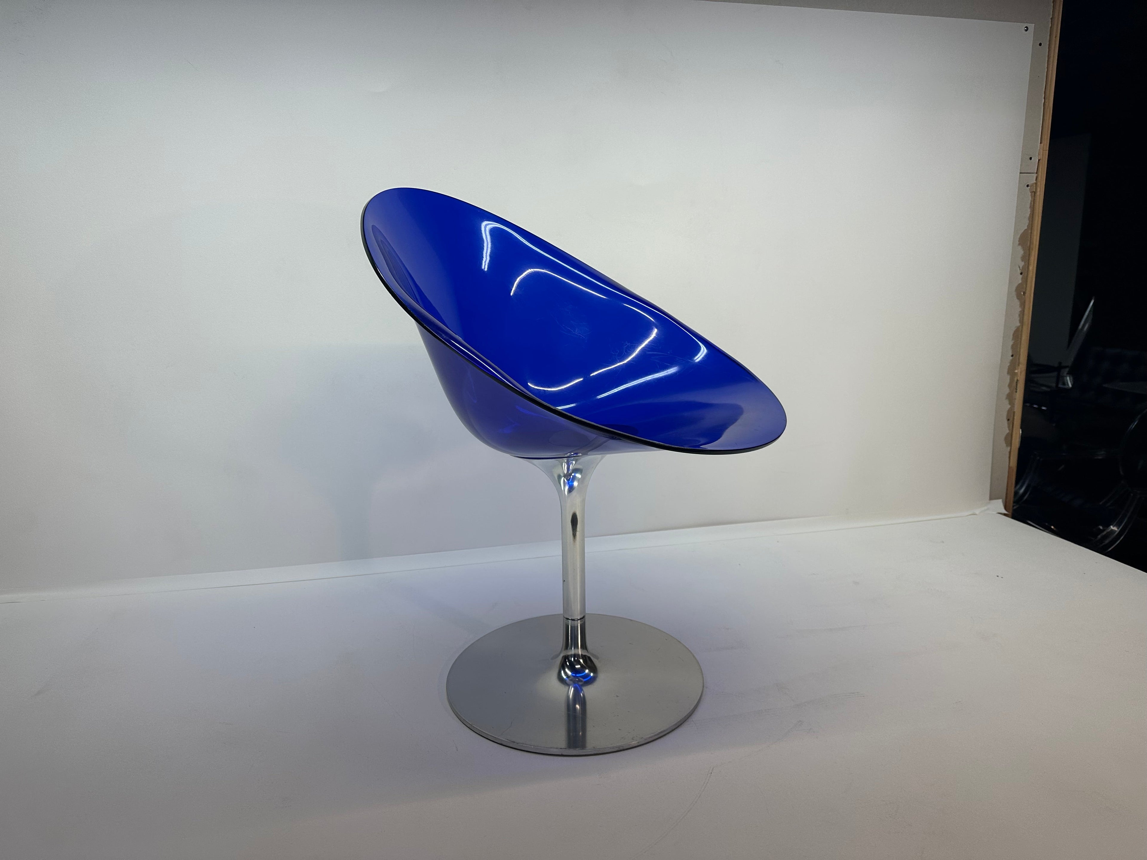 Eros Swivel Blue Chair by Philippe Starck for Kartell, 1990s