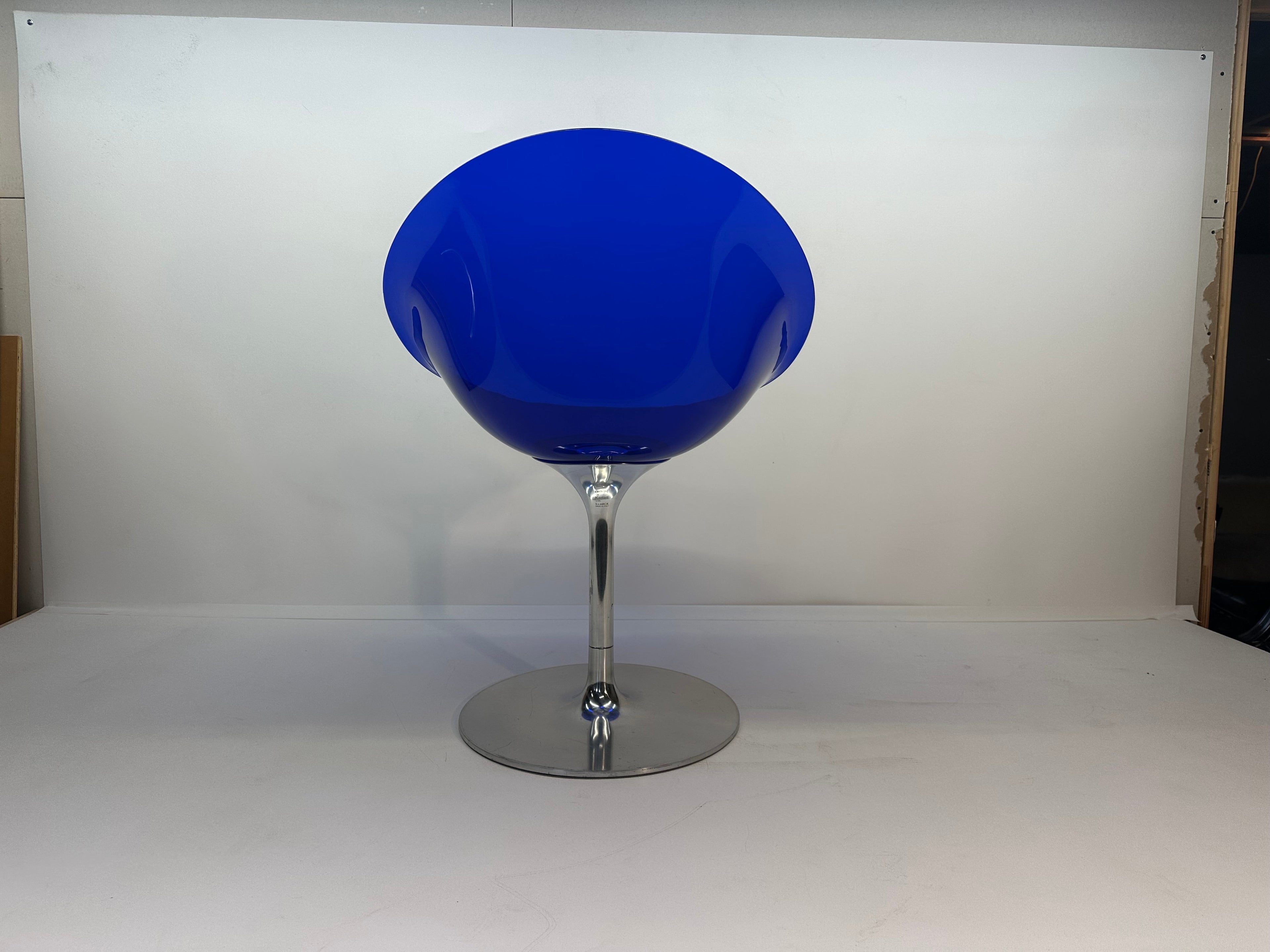 Eros Swivel Blue Chair by Philippe Starck for Kartell, 1990s