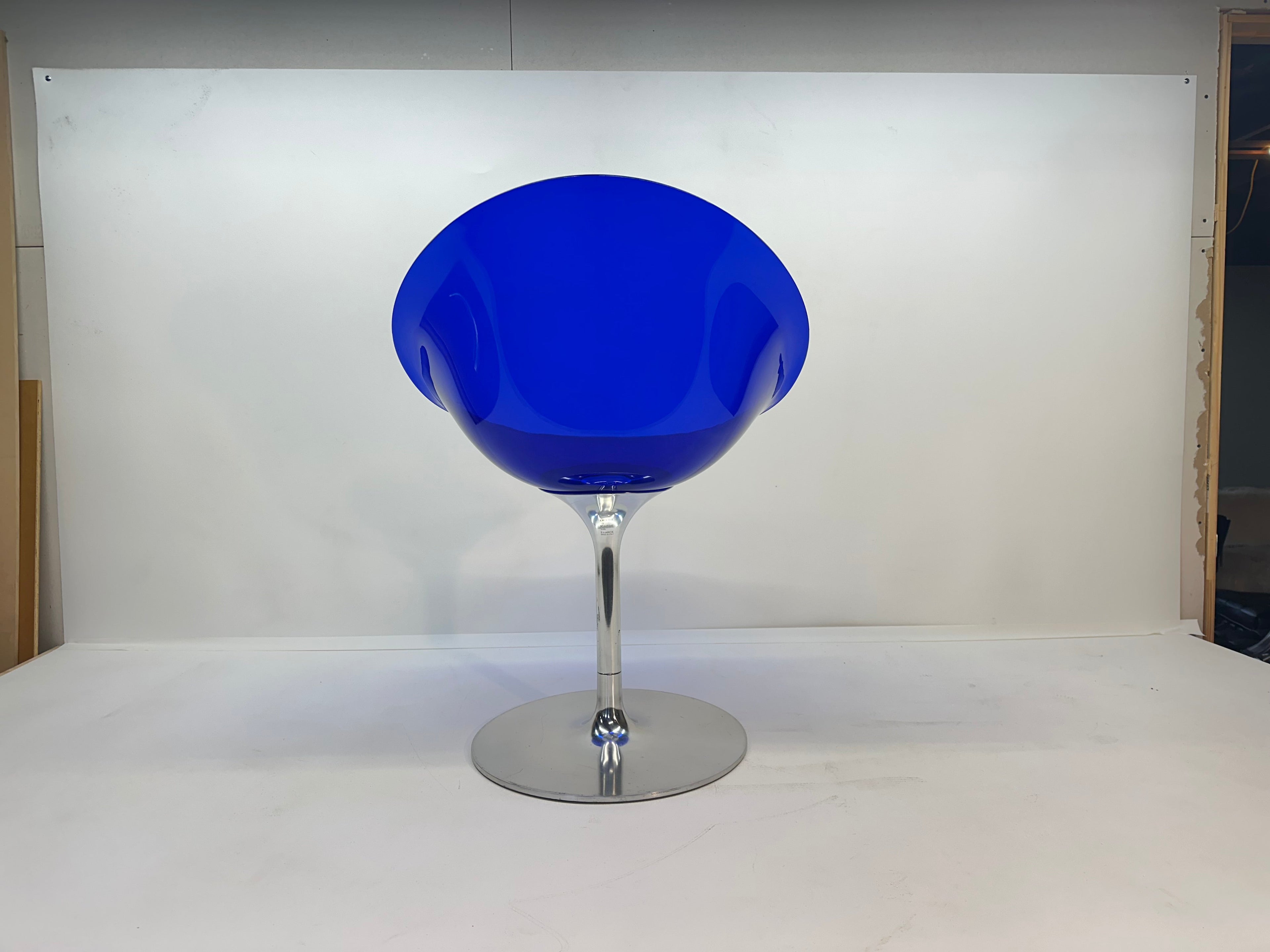 Eros Swivel Blue Chair by Philippe Starck for Kartell, 1990s
