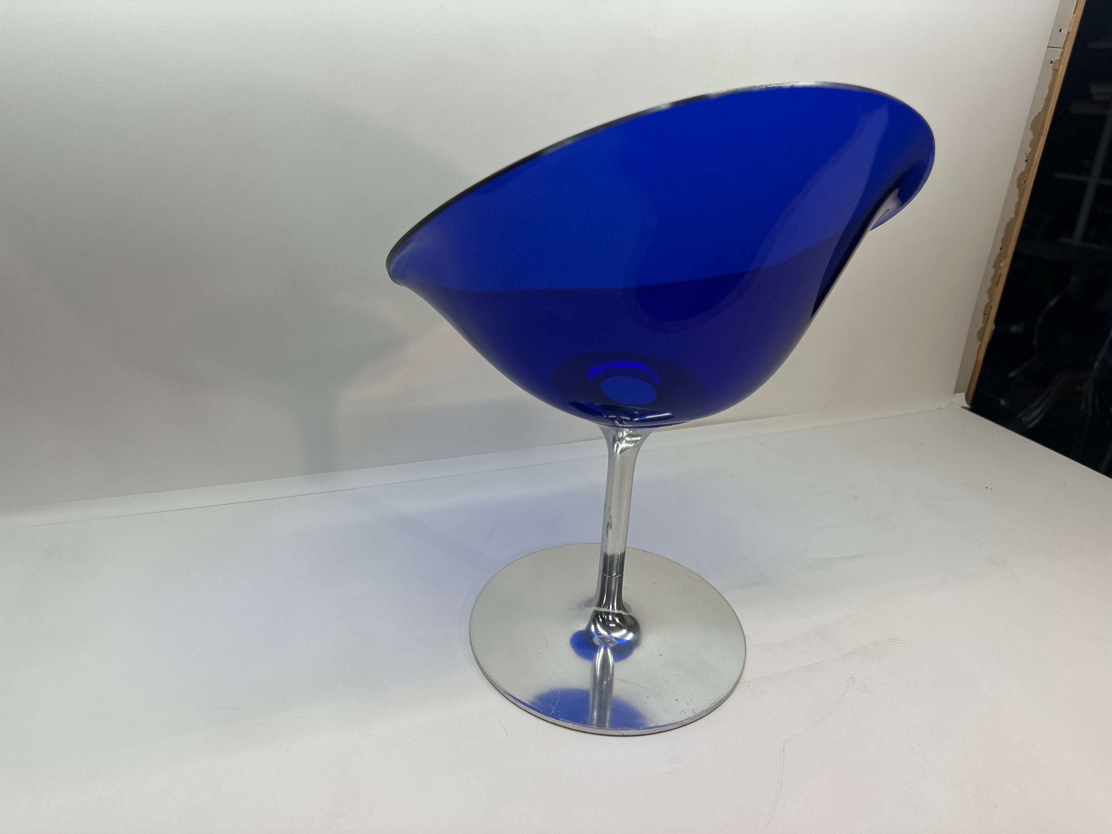 Eros Swivel Blue Chair by Philippe Starck for Kartell, 1990s