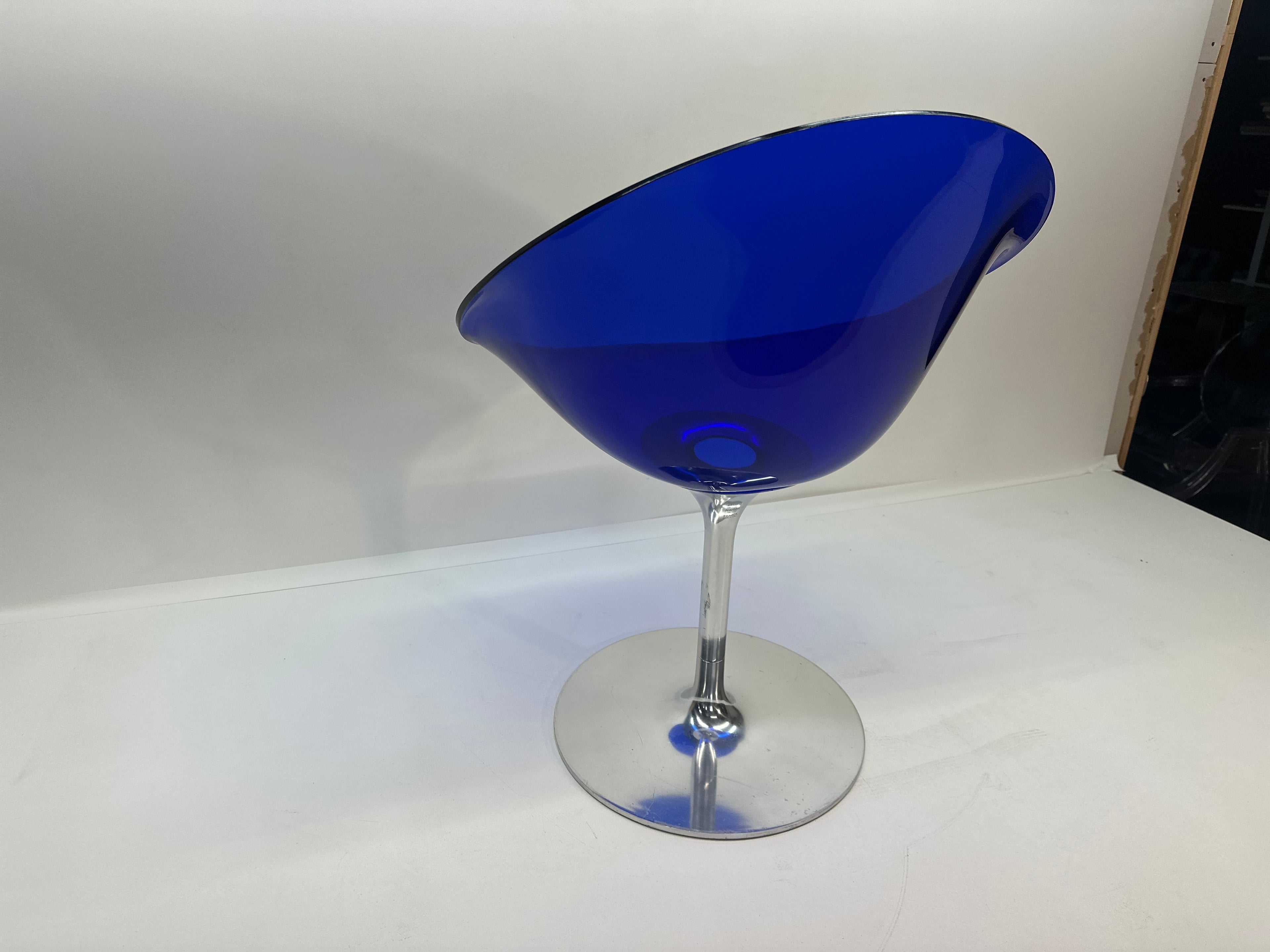 Eros Swivel Blue Chair by Philippe Starck for Kartell, 1990s