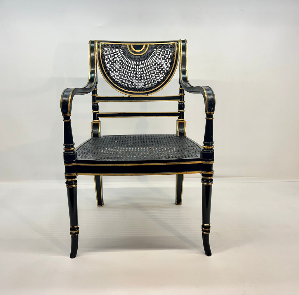 Antique Cane Arm Chairs by Smith & Watson