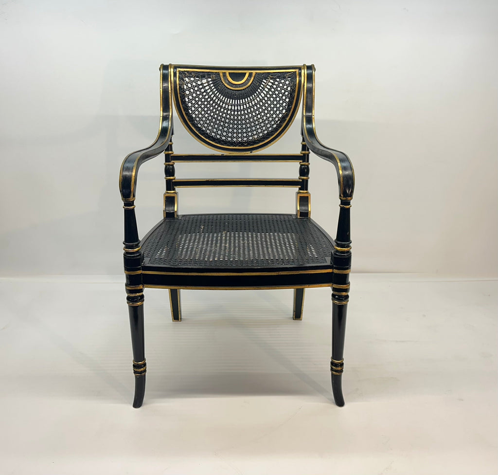 Antique Cane Arm Chairs by Smith & Watson