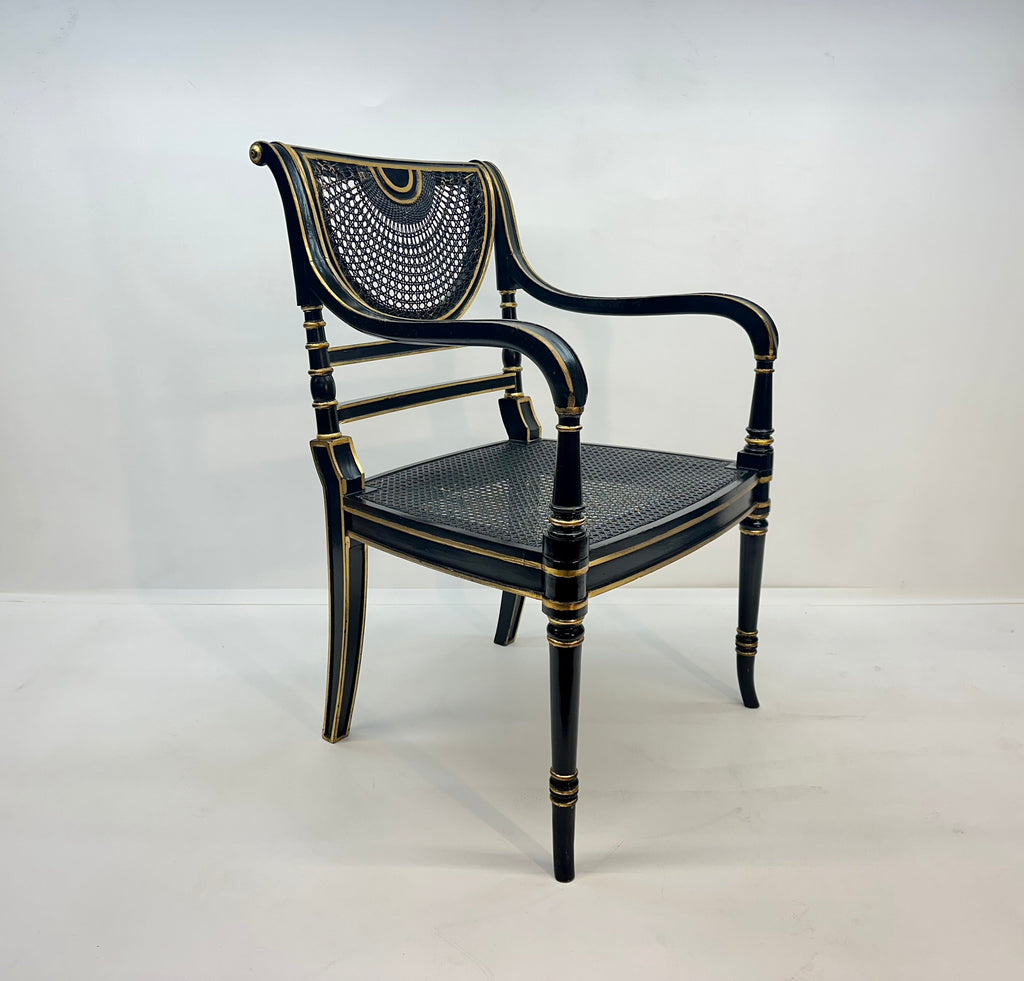 Antique Cane Arm Chairs by Smith & Watson