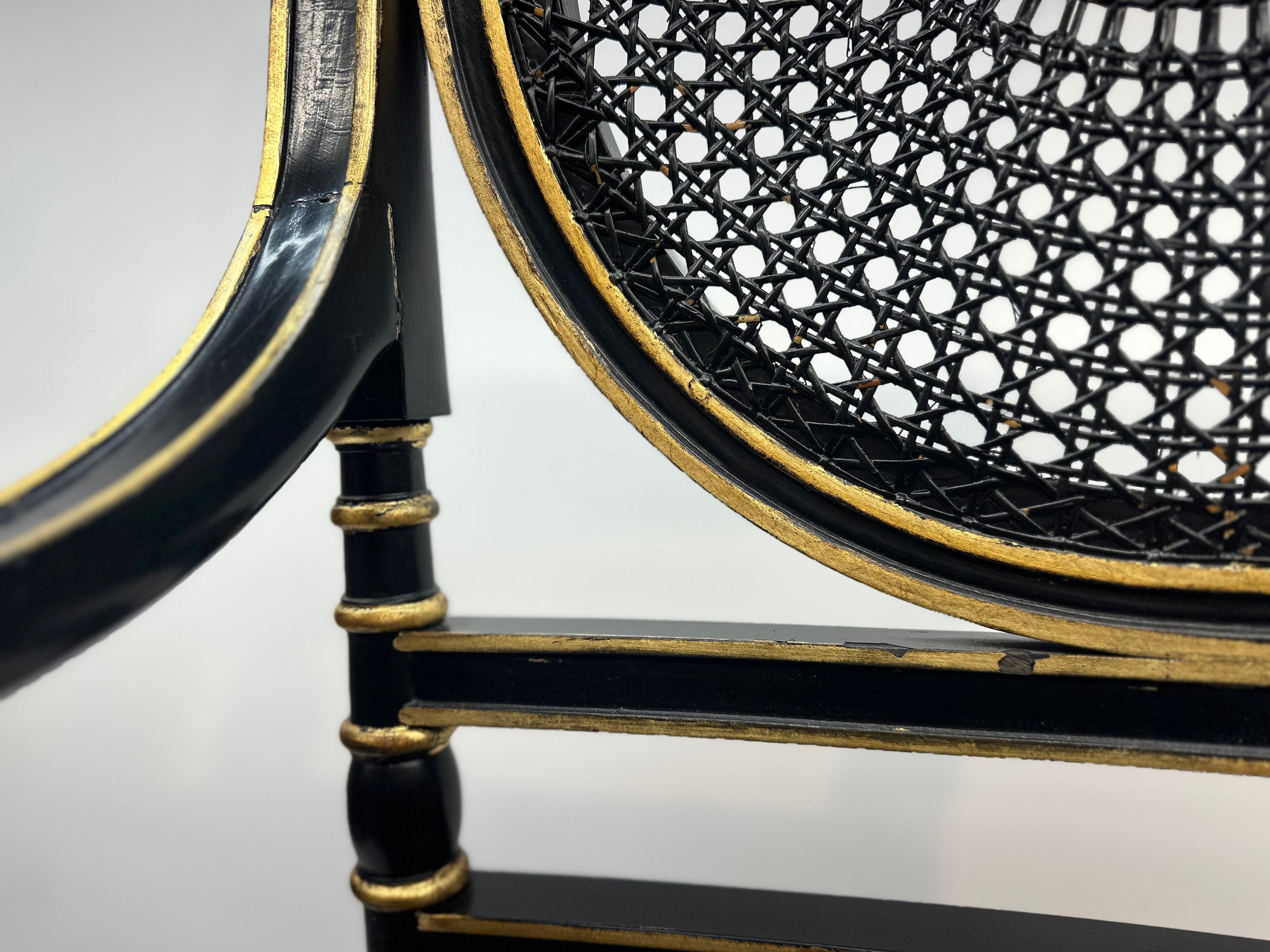 Antique Cane Arm Chairs by Smith & Watson