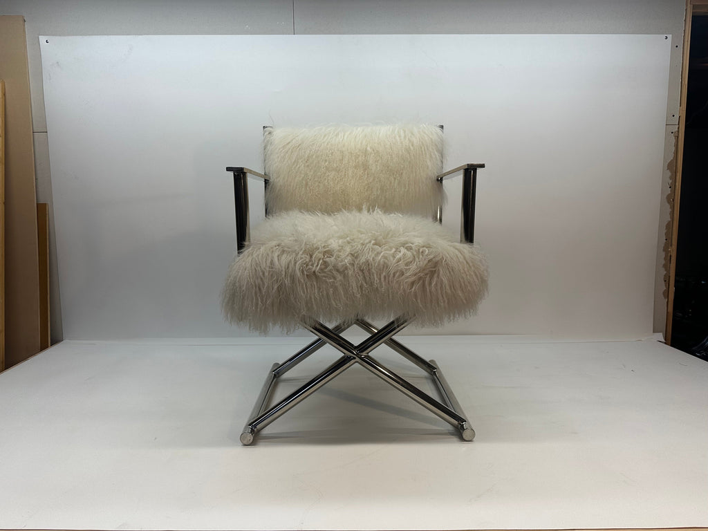 A&B Home Mongolian Fur Director Chair