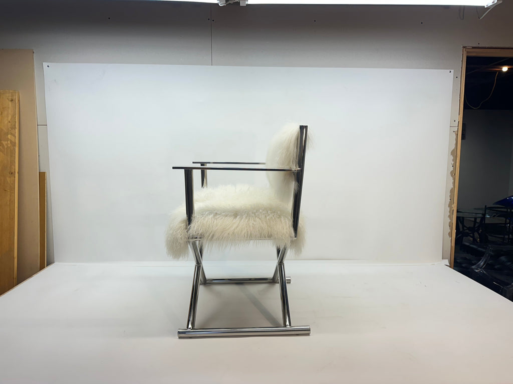 A&B Home Mongolian Fur Director Chair