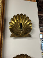 Antique Brass Shell Sconces